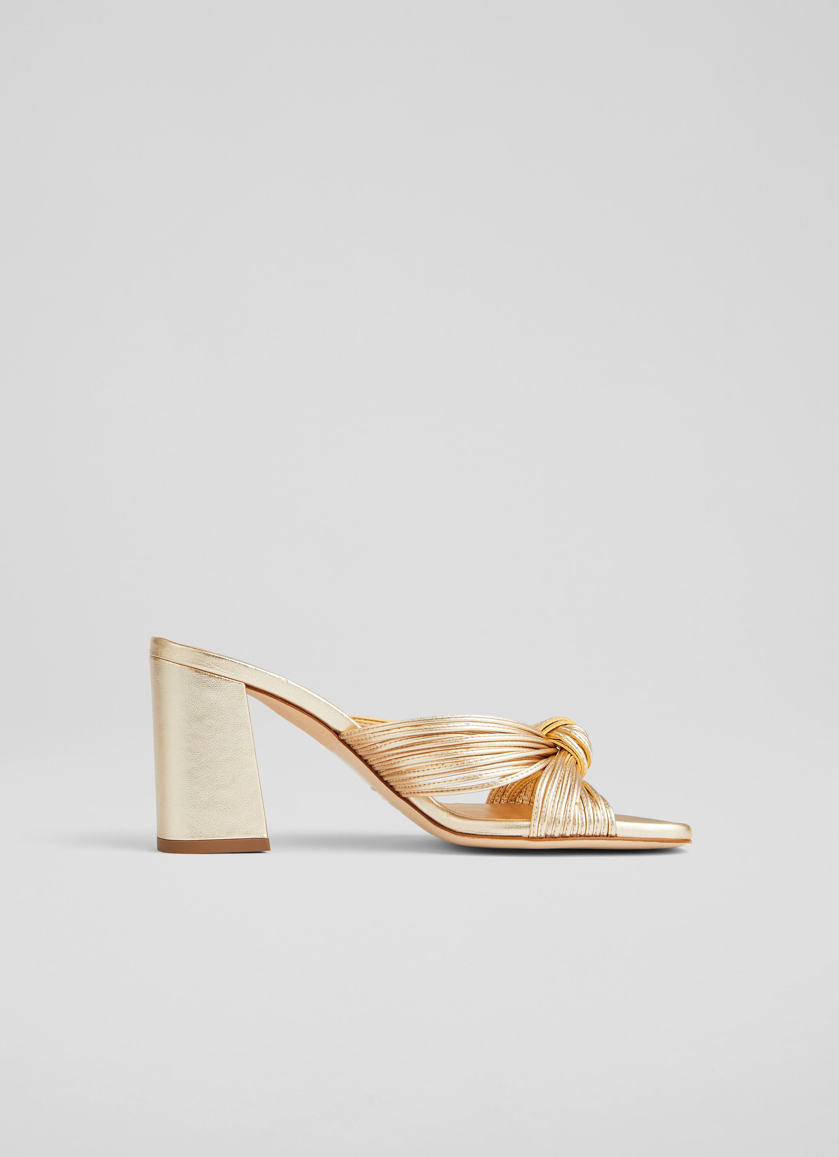 Coletta Gold Strappy Mules Royal Ascot x LKB L.K.Bennett London